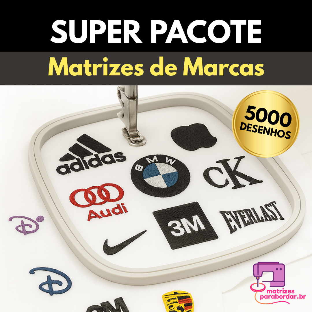 Mega Pack – 5000+ Matrizes de Marcas e Emblemas para Bordado
