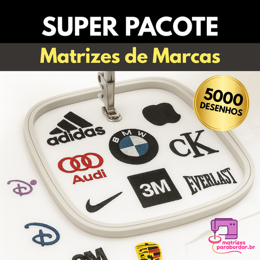 Mega Pack – 5000+ Matrizes de Marcas e Emblemas para Bordado