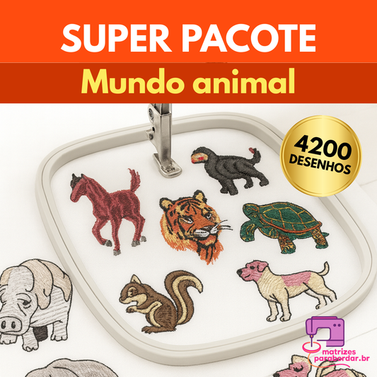 Megapack Mundo Animal – 4200 Matrizes para Bordado