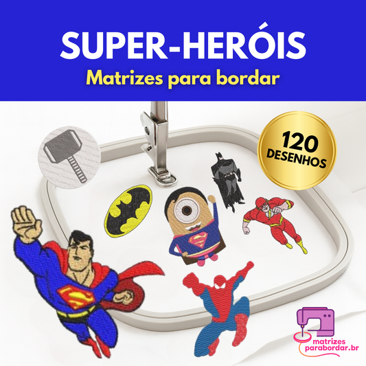 Superhéroes – Pack com 120 Matrizes Temáticas