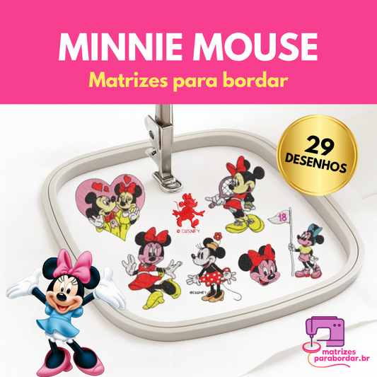 Minnie Mouse – Pack com 29 Matrizes Adoráveis