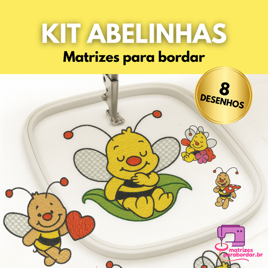 Pack Abelhinhas – 8 Matrizes de Bordado