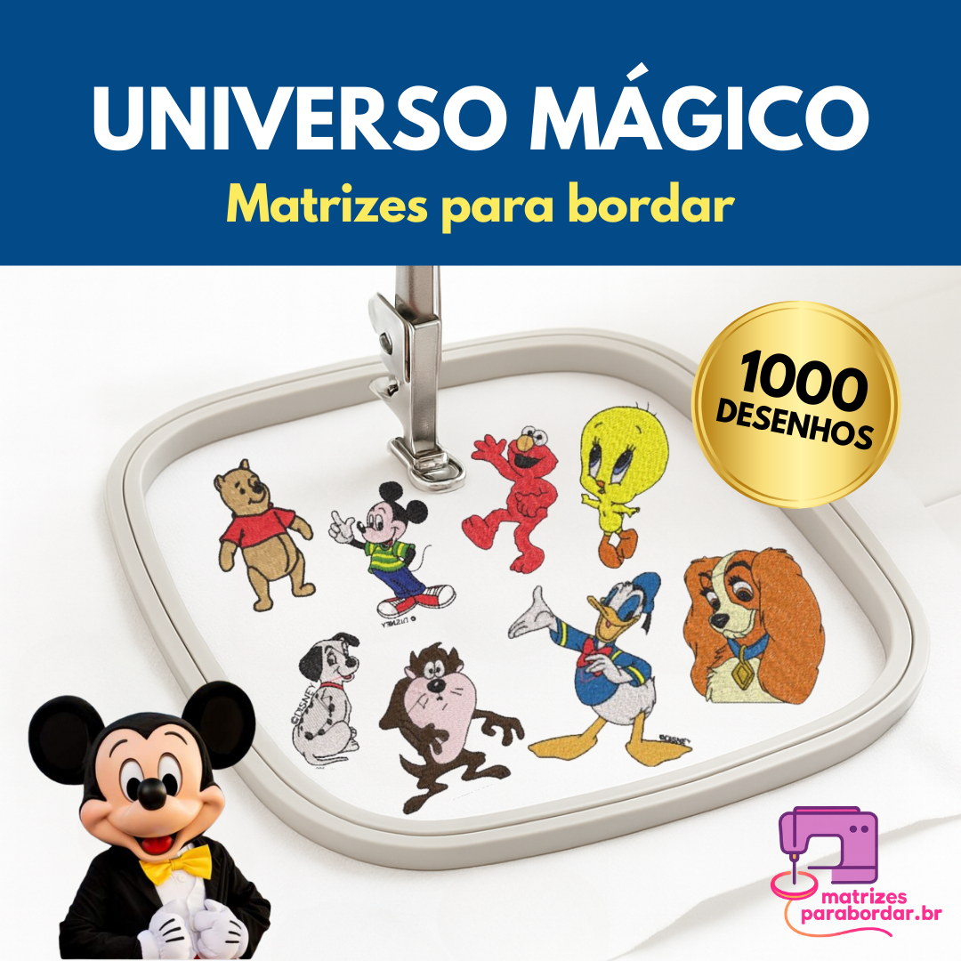 Universo Mágico –1000 Matrizes de Bordado Disney