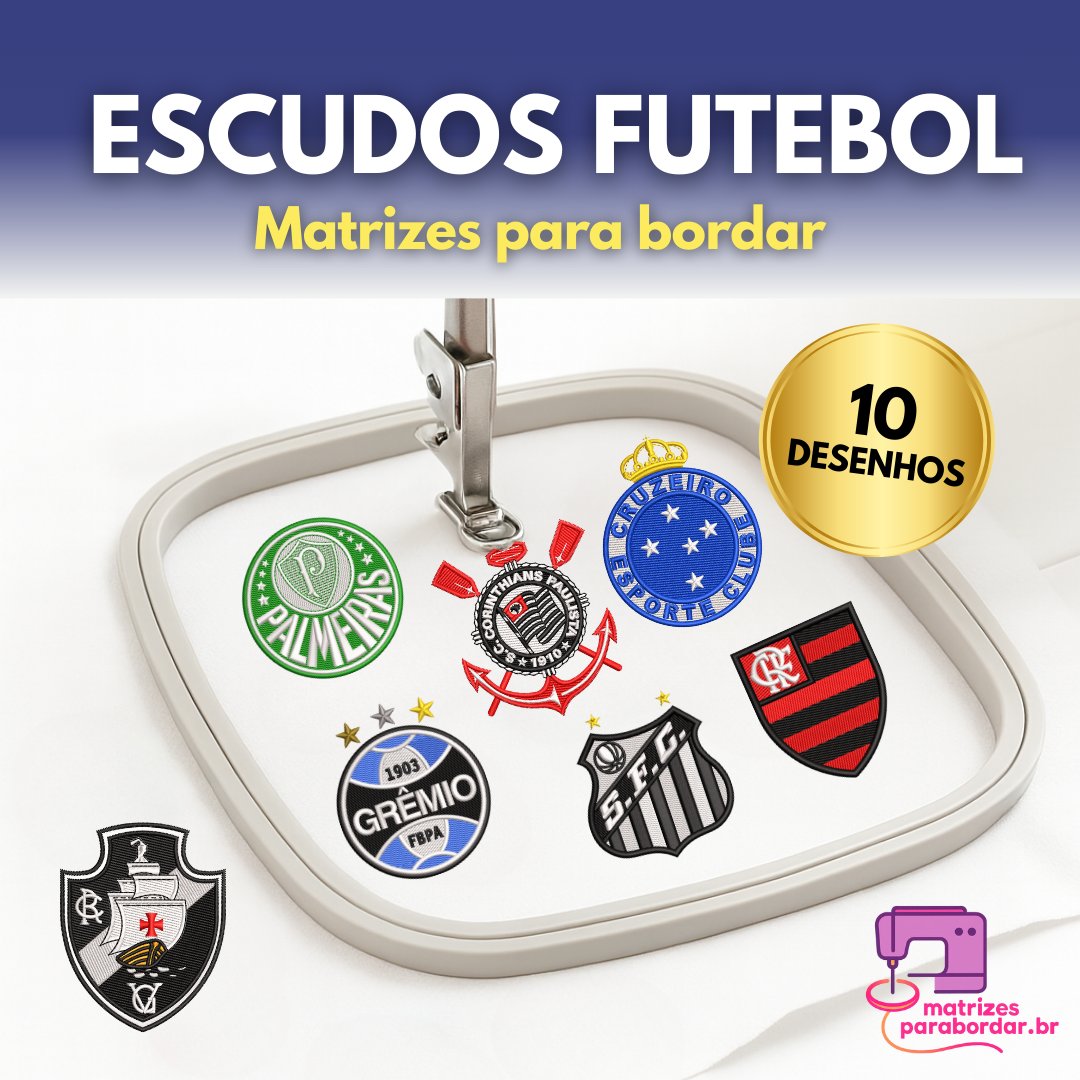 ⚽ Pack Escudos de Times Brasileiros – 10 Matrizes