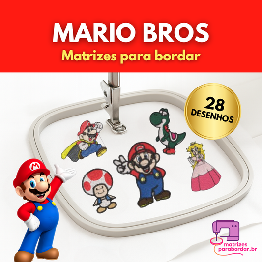 Mario Bros – Pack com 28 Matrizes