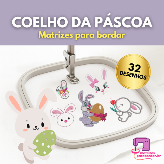 Coelhinhos da Páscoa – Pack com 32 Matrizes