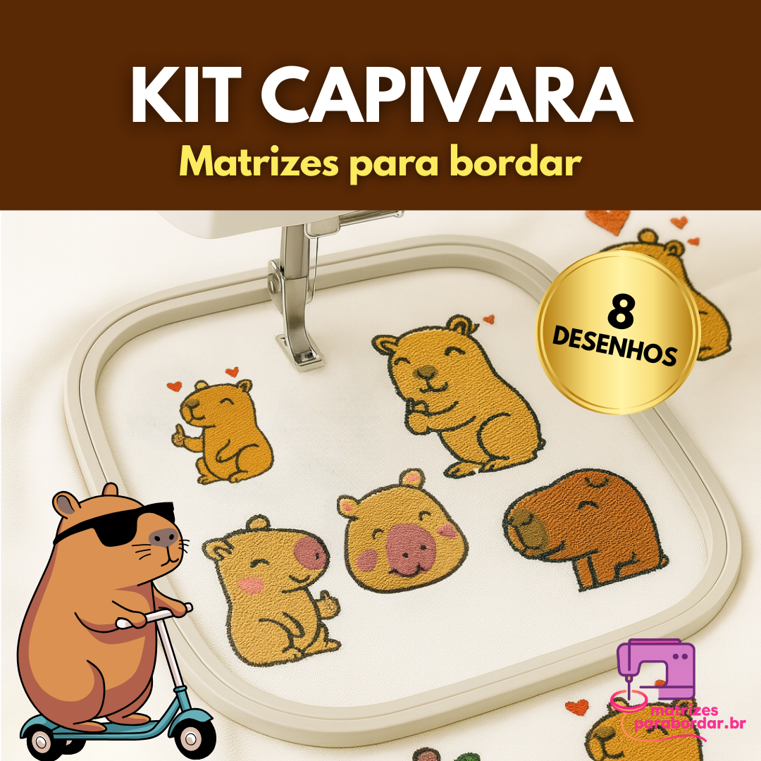 Capivara – Pack com 8 Matrizes
